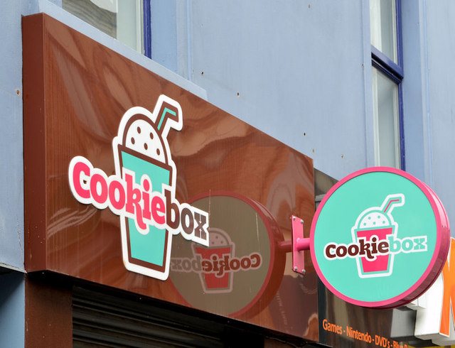 cookie box business sign