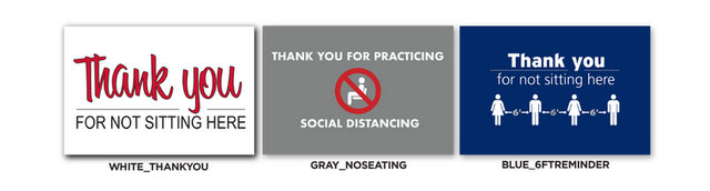 Social Distancing Seating Stickers in Westchester County NY