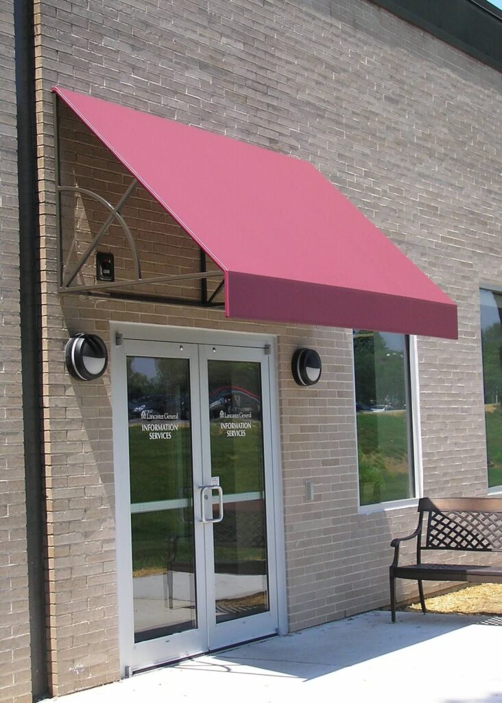 Example of a Power coated awning sign